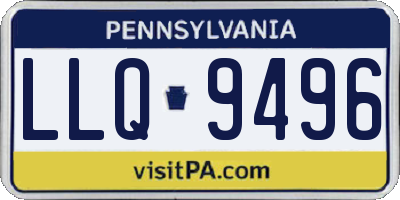 PA license plate LLQ9496