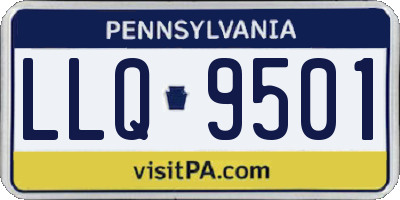 PA license plate LLQ9501