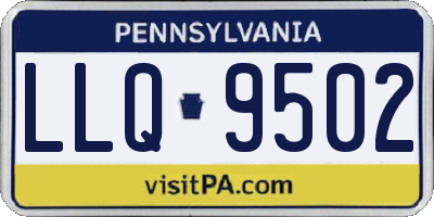 PA license plate LLQ9502