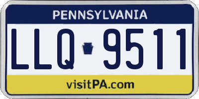 PA license plate LLQ9511