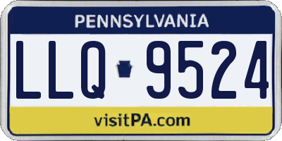 PA license plate LLQ9524