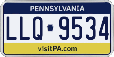 PA license plate LLQ9534