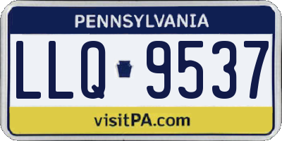 PA license plate LLQ9537