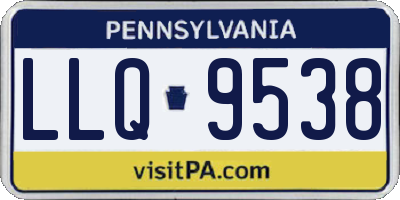 PA license plate LLQ9538
