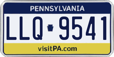 PA license plate LLQ9541