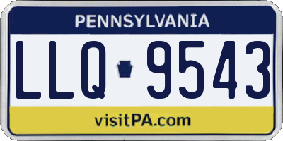 PA license plate LLQ9543