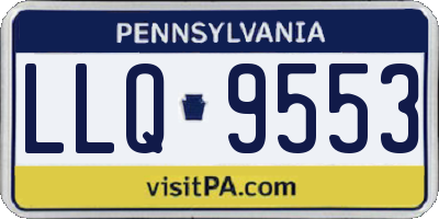 PA license plate LLQ9553