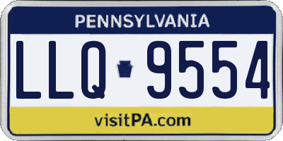 PA license plate LLQ9554