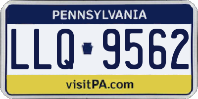 PA license plate LLQ9562