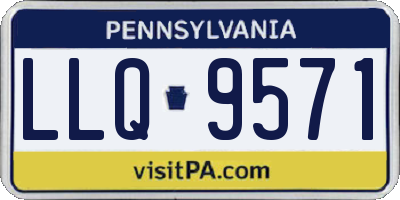 PA license plate LLQ9571
