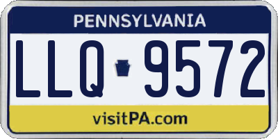 PA license plate LLQ9572