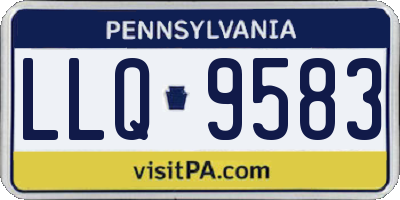PA license plate LLQ9583