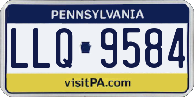 PA license plate LLQ9584
