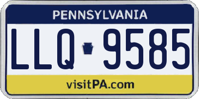 PA license plate LLQ9585