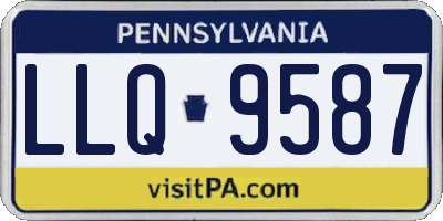 PA license plate LLQ9587