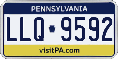 PA license plate LLQ9592
