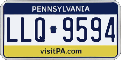 PA license plate LLQ9594