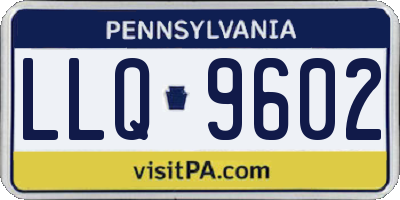 PA license plate LLQ9602