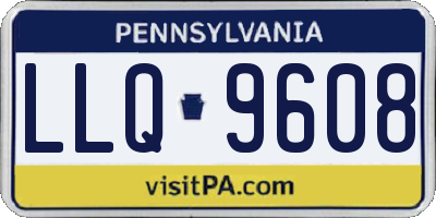 PA license plate LLQ9608