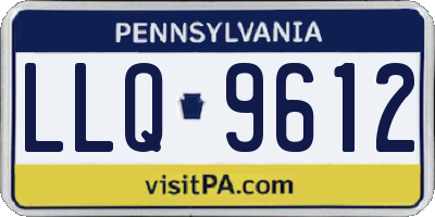 PA license plate LLQ9612