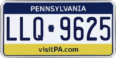 PA license plate LLQ9625