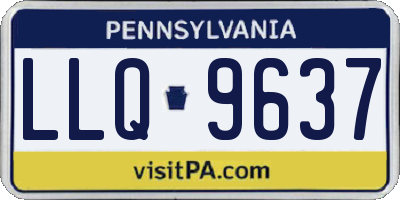 PA license plate LLQ9637