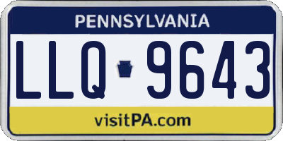 PA license plate LLQ9643