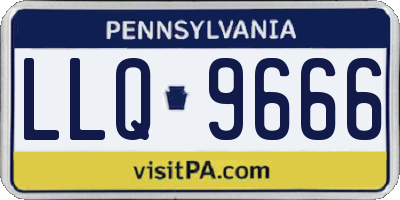 PA license plate LLQ9666