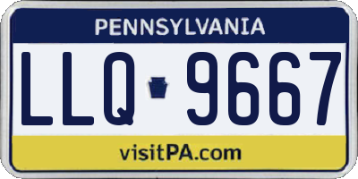 PA license plate LLQ9667