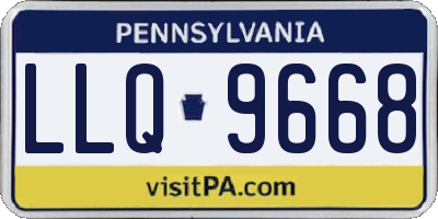 PA license plate LLQ9668