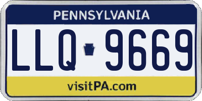 PA license plate LLQ9669