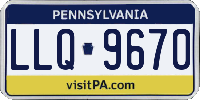 PA license plate LLQ9670