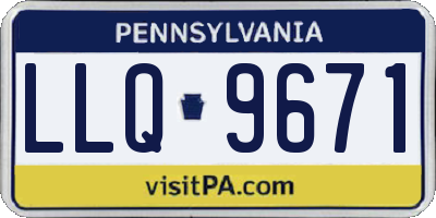 PA license plate LLQ9671