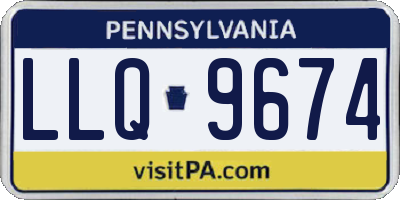PA license plate LLQ9674