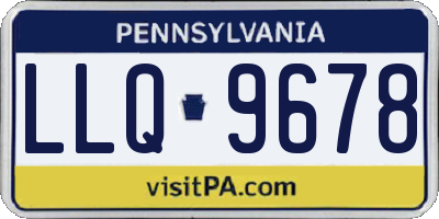 PA license plate LLQ9678