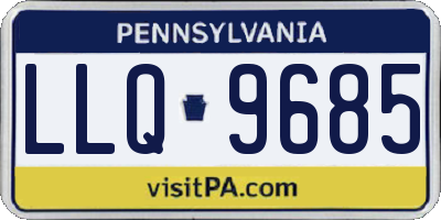 PA license plate LLQ9685