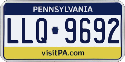 PA license plate LLQ9692