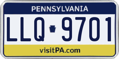 PA license plate LLQ9701