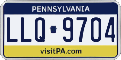 PA license plate LLQ9704