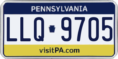 PA license plate LLQ9705