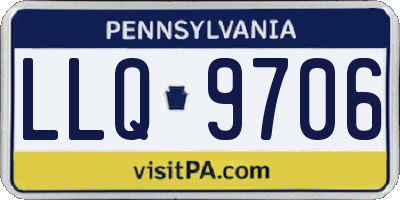PA license plate LLQ9706