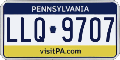PA license plate LLQ9707