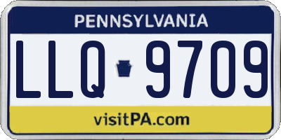 PA license plate LLQ9709