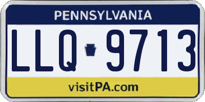PA license plate LLQ9713