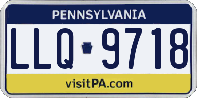 PA license plate LLQ9718