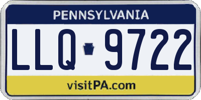 PA license plate LLQ9722