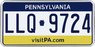 PA license plate LLQ9724
