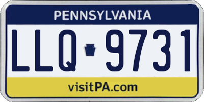 PA license plate LLQ9731