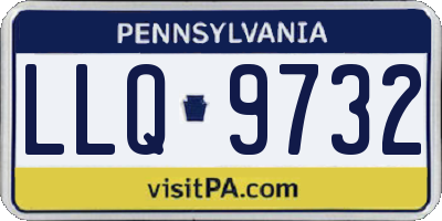 PA license plate LLQ9732