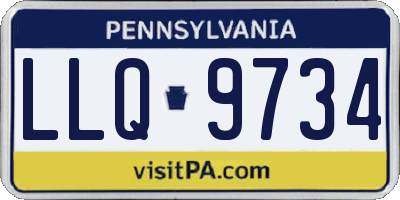 PA license plate LLQ9734